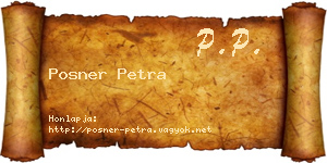 Posner Petra névjegykártya
